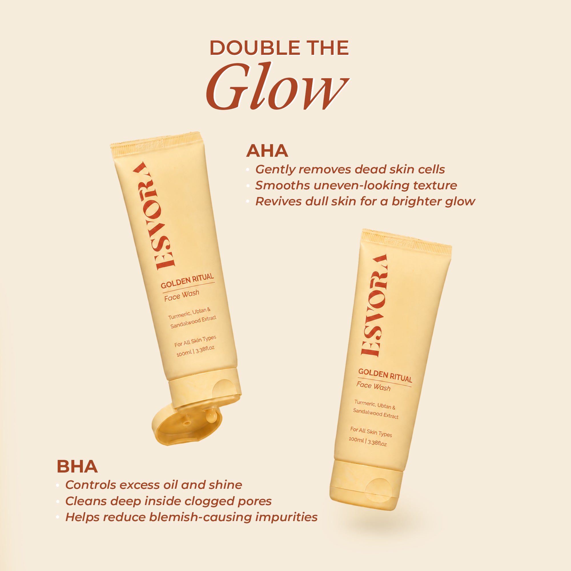 GOLDEN RITUAL (Face Wash) with AHA BHA